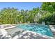Inviting pool surrounded by lush tropical landscaping and sun loungers; ideal for relaxation and enjoying the private outdoor space at 3209 W Morrison Ave, Tampa, FL 33629