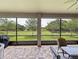 Enclosed lanai featuring views of mature trees and landscaped lawn at 34652 Heavenly Ln, Dade City, FL 33525