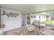 Relaxing screened patio with comfortable seating, an indoor-outdoor transition space, and a decorative fish at 3547 55Th N St, St Petersburg, FL 33710