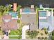 Waterfront property featuring boat docks and pools, with lush landscaping and a serene view of the canal at 6119 Galleon Way, Tampa, FL 33615