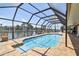 Enjoy waterfront views from this screened in pool with access to the canal and dock at 6119 Galleon Way, Tampa, FL 33615