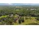 An aerial view of a well-established neighborhood with lush trees and green lawns at 9542 Wallien Dr, Brooksville, FL 34601