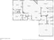Layout of the house showing the dimensions and arrangement of rooms including living room, bedrooms, and kitchen at 9542 Wallien Dr, Brooksville, FL 34601