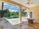Relaxing outdoor pool area, a patio for gatherings and summer fun with a beautiful fireplace at 10504 Echo Lake Dr, Odessa, FL 33556