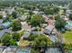 Aerial view of the neighborhood with lush landscaping and nearby pools at 12468 Empire Dr, Seminole, FL 33772