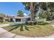 Well-maintained home with a dark two-car garage, mature trees, and a green lawn in a suburban neighborhood at 15801 Cottontail Pl, Tampa, FL 33624