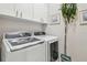 Well-equipped laundry room with modern appliances, ample storage cabinets, and practical design elements at 17 Franklin S Ct # C, St Petersburg, FL 33711