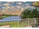 Breathtaking water view from the outdoor patio featuring palm trees and a fountain at 17 Franklin S Ct # C, St Petersburg, FL 33711