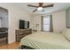 This bedroom offers a vanity and abundant light to brighten your day at 4021 Vana Dr, Sarasota, FL 34241