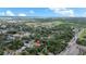 Real estate listing showcases a property's location near the water and green spaces from an aerial perspective at 502 Lincoln Ave, Tarpon Springs, FL 34689