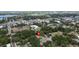 Aerial view of the property showcasing its location near waterways and surrounding neighborhood at 502 Lincoln Ave, Tarpon Springs, FL 34689