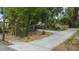 Long, paved driveway leading to a home partially obscured by bamboo at 502 Lincoln Ave, Tarpon Springs, FL 34689