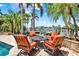 Inviting backyard lounge area with comfortable seating and beautiful water views at 5331 Bayou Grande Ne Blvd, St Petersburg, FL 33703