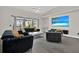 Bright living room with comfortable seating, large windows, and a modern aesthetic at 5331 Bayou Grande Ne Blvd, St Petersburg, FL 33703