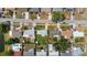Residential neighborhood view of homes with manicured lawns, swimming pools, and tree-lined streets at 5961 41St N Ave, St Petersburg, FL 33709