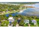 Aerial view of the property near the water, showcasing its location and neighborhood at 1045 28Th S Ave, St Petersburg, FL 33705