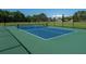 Upgraded community tennis court featuring new surface, secure fence, and beautiful surroundings for active recreation at 14612 Corkwood Dr, Tampa, FL 33626