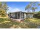 Covered and screened patio for outdoor enjoyment overlooking the backyard at 3205 Coventry N, Safety Harbor, FL 34695