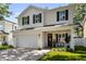 Charming two-story home with a two-car garage, black shutters, and a well-manicured lawn at 3809 W San Pedro St, Tampa, FL 33629