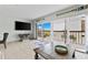 Comfortable living room with a view of the water at 479 E Shore Dr # 5, Clearwater, FL 33767