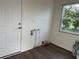 Laundry room with connections for a washer and dryer, and access to the exterior at 502 Johnson Rd, Plant City, FL 33566