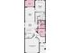 Layout of the first floor with kitchen, study, dining room, great room, lanai and two car garage at 727 Steel Dr, Apollo Beach, FL 33572