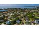 Property aerial view in an upscale neighborhood with a view of the bay on a clear sunny day at 852 Cordova Ne Blvd, St Petersburg, FL 33704