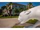 The front lawn of this property includes a white panther statue that accents the landscaping at 852 Cordova Ne Blvd, St Petersburg, FL 33704