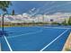 Community blue basketball court with hoops and well-maintained surface for a fun game at 11845 Autumn Creek Dr, Riverview, FL 33569