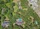 Aerial shot showcasing home with screened pool nestled among lush green trees at 12433 Kelso Rd, Thonotosassa, FL 33592