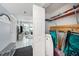 Inviting entryway featuring tile floors, neutral walls, coat closet and a glimpse into the living room at 19925 Gulf Blvd # 407, Indian Shores, FL 33785