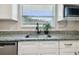 Kitchen detail with granite countertops, stainless sink, and stainless dishwasher at 205 W 122Nd Ave, Tampa, FL 33612
