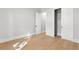 Bedroom with light hardwood flooring, and a closet at 218 Hesperides N St, Tampa, FL 33609