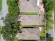 An aerial view of several single story homes with neat lawns and some properties featuring outdoor seating at 2216 Evans Rd, Clearwater, FL 33763