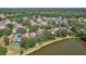 Residential area beside a lake, featuring verdant trees and neighborhood streets at 2617 Heatherwood Dr, Tampa, FL 33618