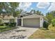Charming home with a well-kept lawn and a two-car gray garage, enhancing its welcoming curb appeal at 2617 Heatherwood Dr, Tampa, FL 33618