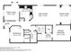 Detailed floor plan of a 1,458 sq ft home with two bedrooms and an open-concept living area at 404 Laurel Lake Dr # 101, Venice, FL 34292