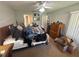Bedroom featuring a ceiling fan and a window providing natural light at 4558 Morningside # 43, Sarasota, FL 34235