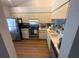 Functional kitchen featuring stainless steel appliances and ample cabinet space for storage at 4558 Morningside # 43, Sarasota, FL 34235