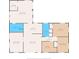 Floor plan features dimensions for the Gathering room, kitchen, living room, dining room, three bedrooms, and two baths at 4701 W Wyoming Ave, Tampa, FL 33616
