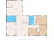 The floor plan of the house features a dining room, living room, kitchen, Gathering room, three bedrooms and two baths at 4701 W Wyoming Ave, Tampa, FL 33616