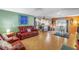 Open-concept living room with adjacent kitchen and dining areas is ideal for modern living at 5925 18Th Ne St, St Petersburg, FL 33703