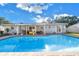 Inviting backyard pool with an expansive brick patio and covered seating area, great for enjoying sunny days at 5925 18Th Ne St, St Petersburg, FL 33703