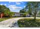 Well-maintained single-story home with lush landscaping and a spacious front lawn under a blue sky at 5968 46Th N Ave, Kenneth City, FL 33709