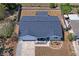 Aerial view of a single Gathering home, fenced backyard, and driveway at 6137 Halifax Dr, New Port Richey, FL 34653