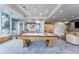 Game room featuring a pool table, lounge seating, and modern lighting fixtures at 777 N Ashley Dr # 1506, Tampa, FL 33602