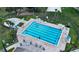Overhead view of the community pool area, complete with lounge chairs and well-maintained surroundings at 10325 Parkcrest Dr, Tampa, FL 33624