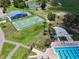 Overhead view of neighborhood park, pool and recreation area at 10325 Parkcrest Dr, Tampa, FL 33624