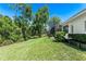 Expansive backyard featuring lush green lawn, mature trees, and landscaping, offering privacy and space for outdoor activities at 11938 Royce Waterford Cir, Tampa, FL 33626