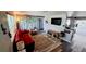Comfortable living room with stylish decor, wood floors, and an open layout for modern living at 12176 Croft Dr, Largo, FL 33774